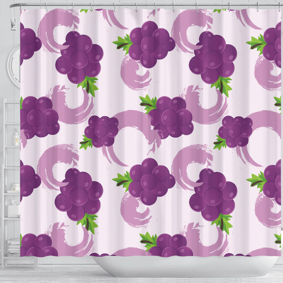 Cute Grape Pattern Shower Curtain Fulfilled In US