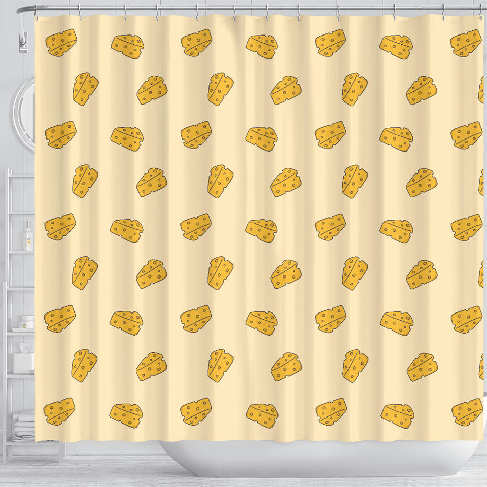 Cheese Pattern Shower Curtain Fulfilled In US