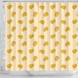 Cheese Pattern Shower Curtain Fulfilled In US