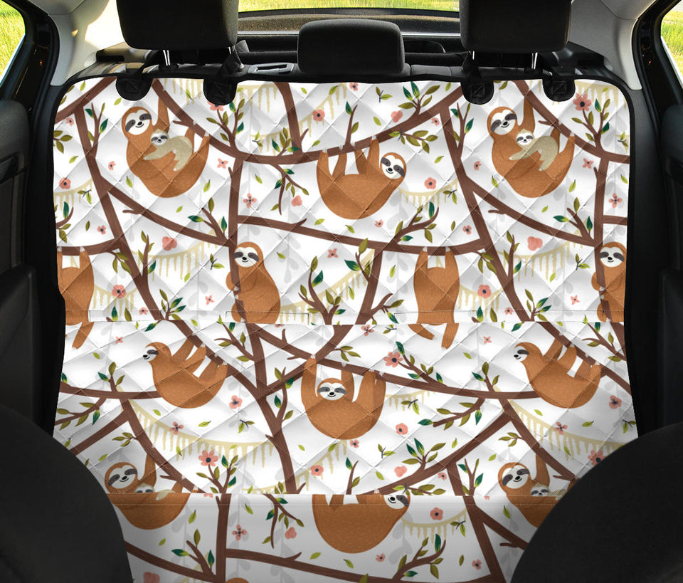 Sloths Hanging On The Tree Pattern Dog Car Seat Covers