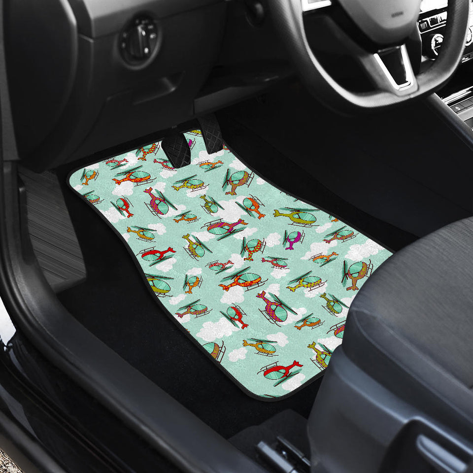 Helicopter Design Pattern Front Car Mats