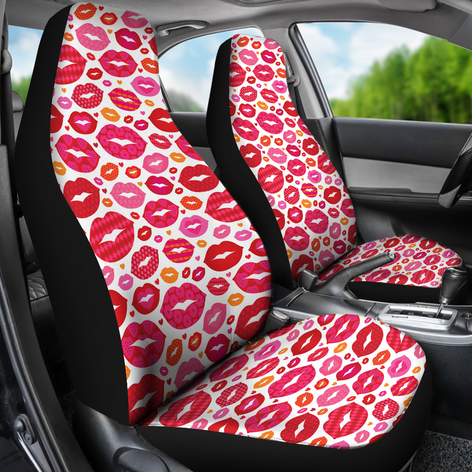 Lips Pattern Print Design 01 Universal Fit Car Seat Covers