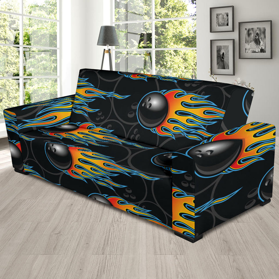 Bowling Balls Flame Pattern Sofa Slipcover