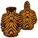 Bengal Tigers Skin Print Pattern Zip Up Hoodie