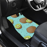 Kiwi Blue Background Front And Back Car Mats