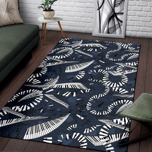 Piano Pattern Print Design 02 Area Rug
