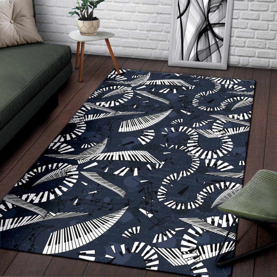 Piano Pattern Print Design 02 Area Rug