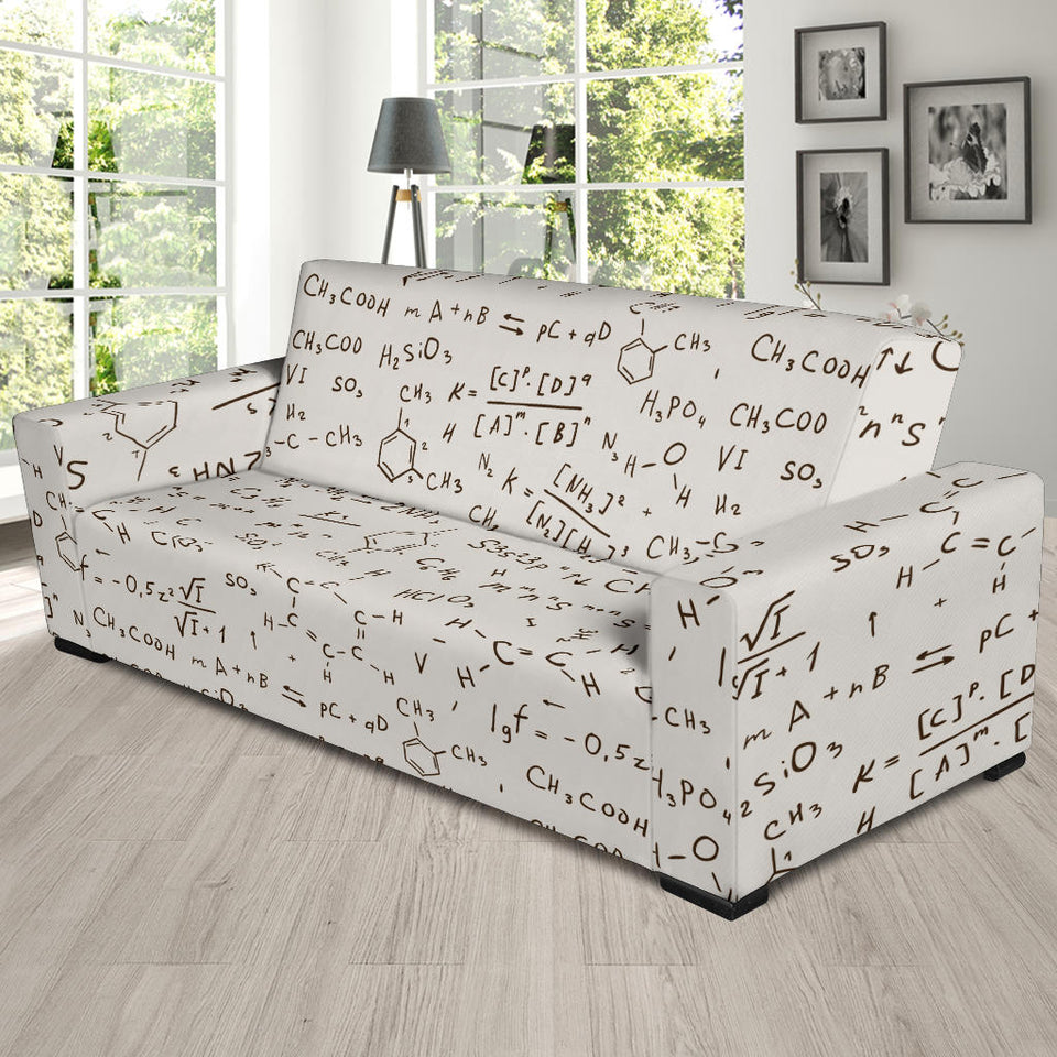 Chemistry Periodic Table Pattern Print Design 04 Sofa Slipcover