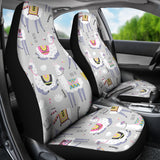 Cute Llama Alpaca Pattern Universal Fit Car Seat Covers