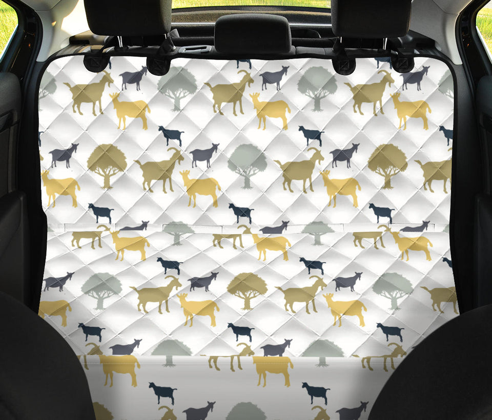 Silhouettes Of Goat And Tree Pattern Dog Car Seat Covers