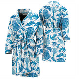 Coral Reef Pattern Print Design 01 Men's Bathrobe