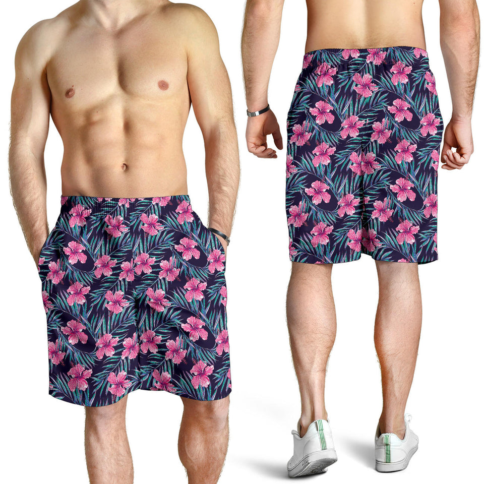 Hibiscus Pattern Print Design 05 Men Shorts