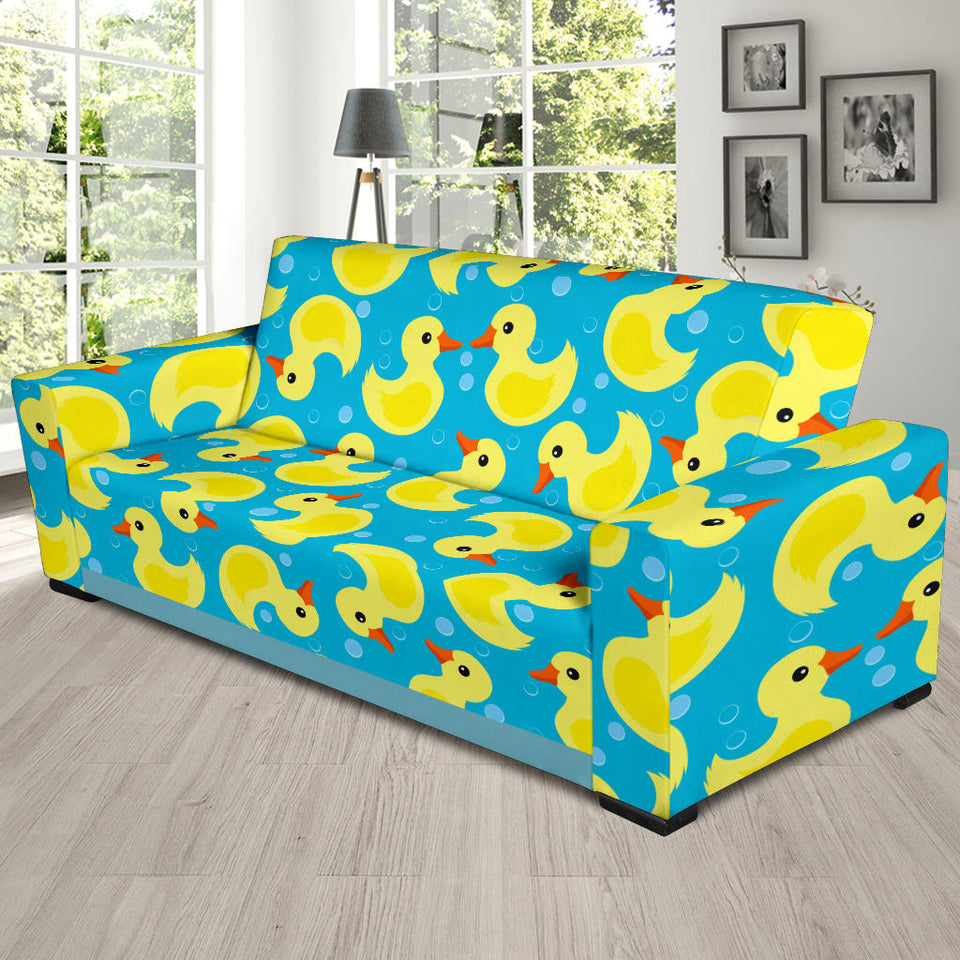 Duck Toy Pattern Print Design 04 Sofa Slipcover