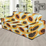 Watercolor Papaya Pattern Sofa Slipcover
