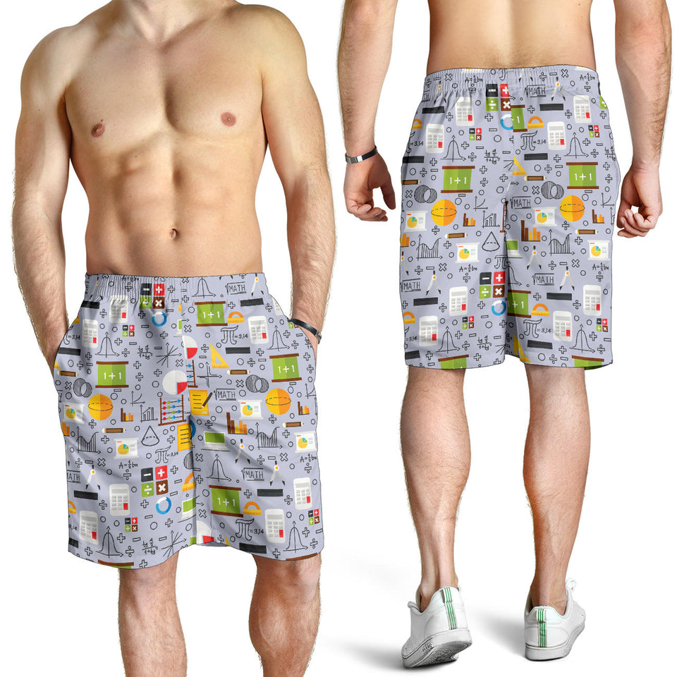 Math Pattern Print Design 04 Men Shorts