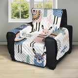 lama Alpaca cactus hand drawn pattern Recliner Cover Protector