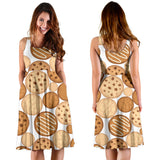 Various Cookie Pattern Sleeveless Midi Dress