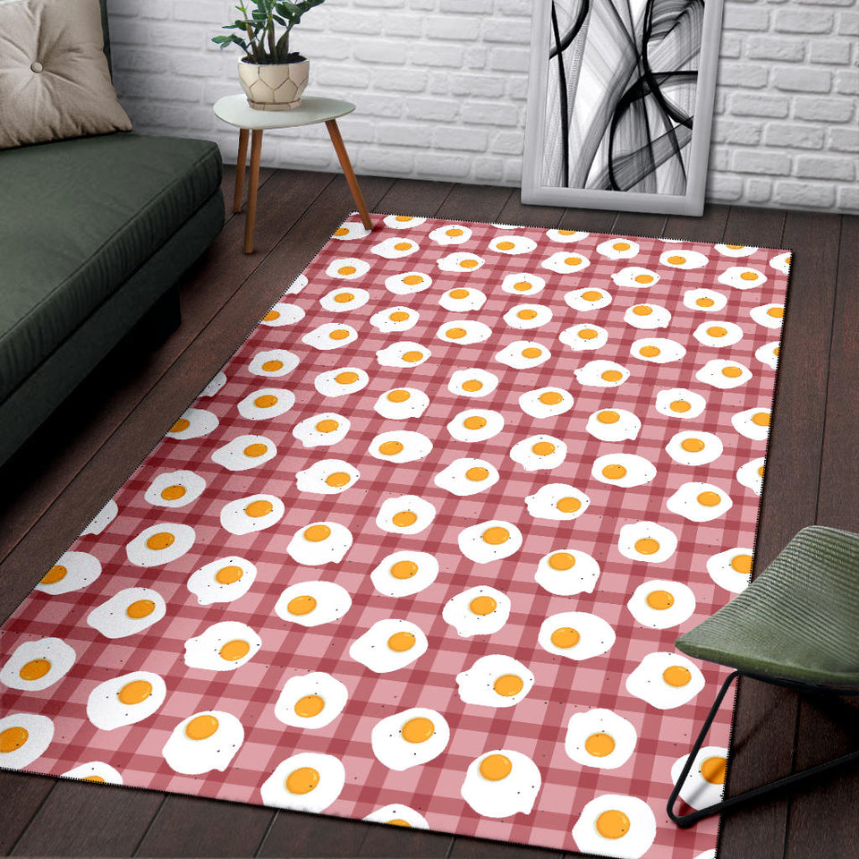 Fried Eggs Pattern Print Design 03 Area Rug