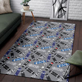 Skate Board Pattern Print Design 03 Area Rug
