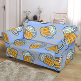 Beer Pattern Loveseat Couch Slipcover