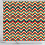 Zigzag  Chevron Colorful Pattern Shower Curtain Fulfilled In US