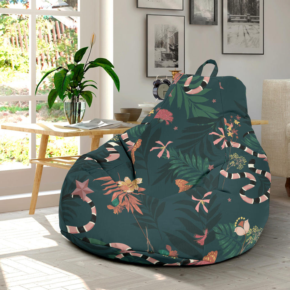 Snake Forest Pattern Bean Bag Cover