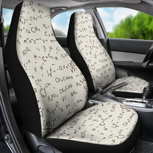 Chemistry Periodic Table Pattern Print Design 04 Universal Fit Car Seat Covers