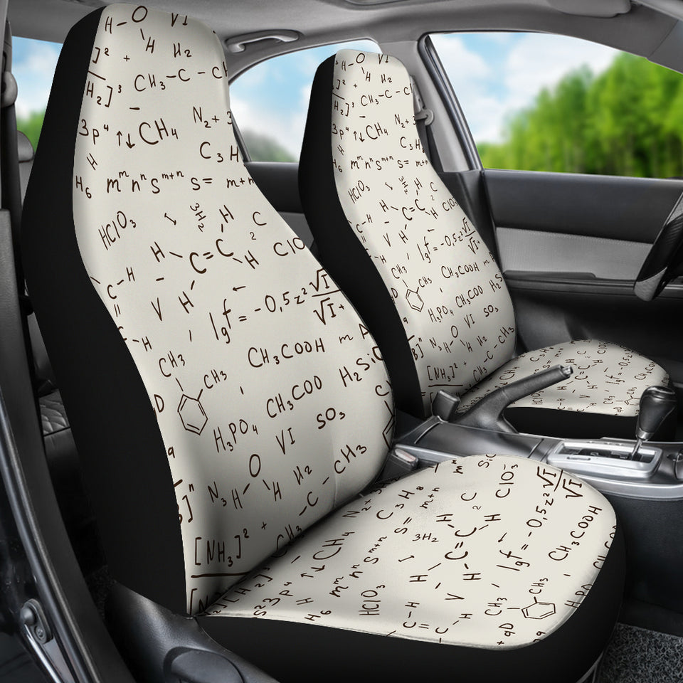 Chemistry Periodic Table Pattern Print Design 04 Universal Fit Car Seat Covers