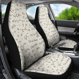 Chemistry Periodic Table Pattern Print Design 04 Universal Fit Car Seat Covers