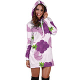 Cute Grape Pattern Women'S Hoodie Dress