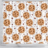Chocolate Chip Cookie Pattern Shower Curtain Fulfilled In US