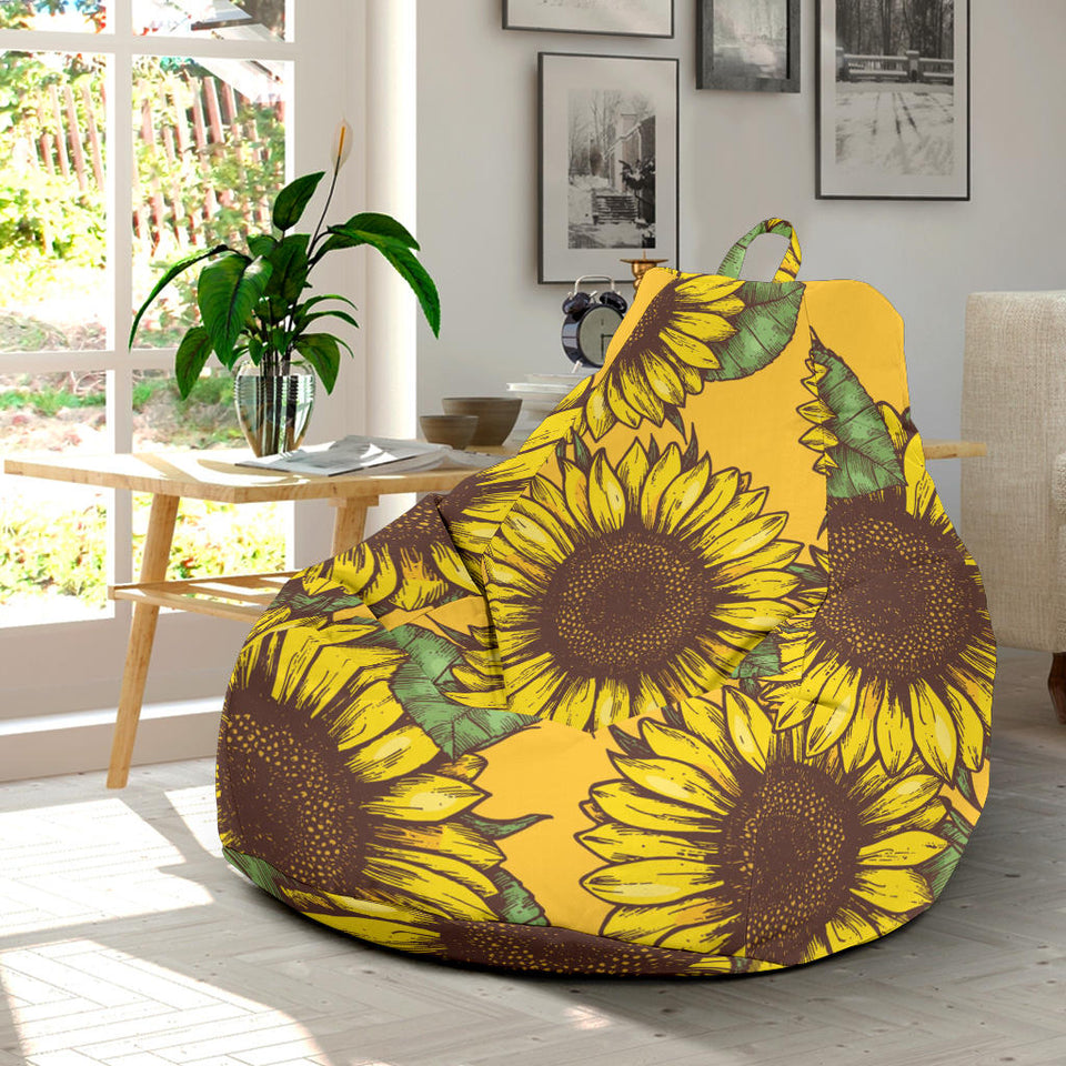 Sunflower Pattern Bean Bag Cover