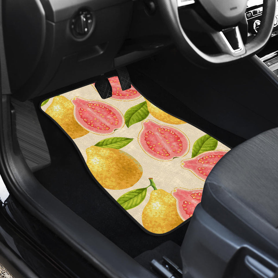 Beautiful Guava Pattern Front And Back Car Mats