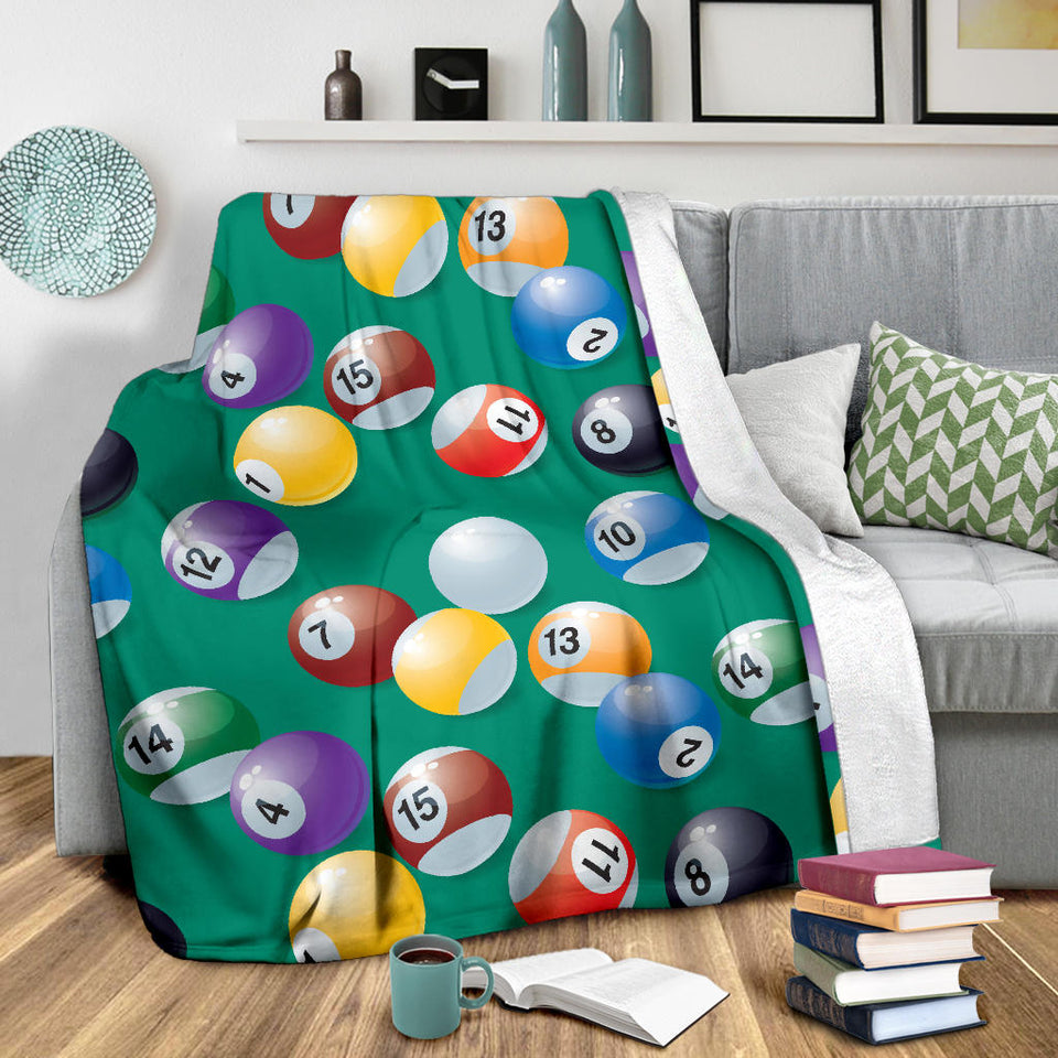Billiard Ball Pattern Print Design 01 Premium Blanket