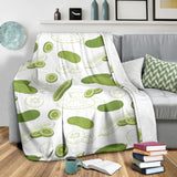 Cucumber Sketch Pattern Premium Blanket