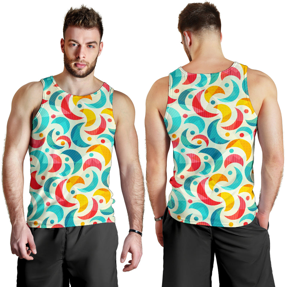 Colorful moon pattern Men Tank Top