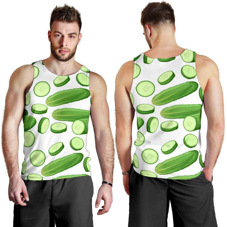 cucumber whole slices pattern Men Tank Top