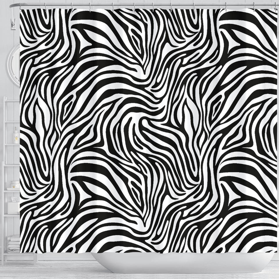Zebra Skin Pattern Shower Curtain Fulfilled In US