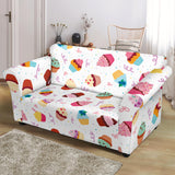 Cake Cupcake Design Pattern Loveseat Couch Slipcover