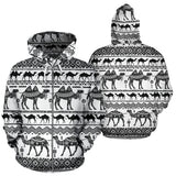 Camel Polynesian Tribal Pattern Zip Up Hoodie