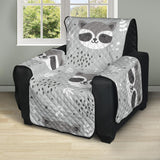 Cute raccoons leaves dot Recliner Cover Protector