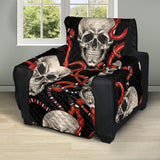 Red snake skull pattern Recliner Cover Protector
