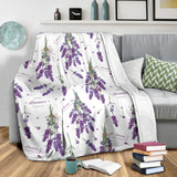 Lavender Flower Design Pattern Premium Blanket