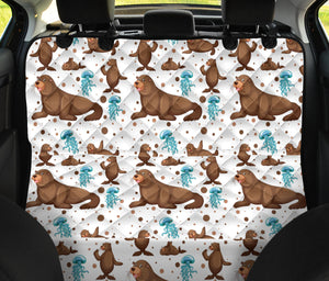 Sea Lion Seals Jellyfish Pattern Dog Car Seat Covers