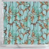 Monkey Palm Tree Background Shower Curtain Fulfilled In US