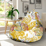 Cool Bee Honeycomb Leaves Pattern Bean Bag Cover
