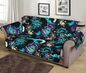 Dragon sea wave pattern Sofa Cover Protector