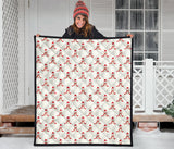 Golden Retriever Pattern Print Design 01 Premium Quilt