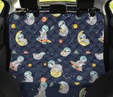 Cute Sloth Astronaut Star Planet Rocket Pattern Dog Car Seat Covers