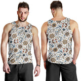Cute nautical steering wheel anchor pattern Men Tank Top